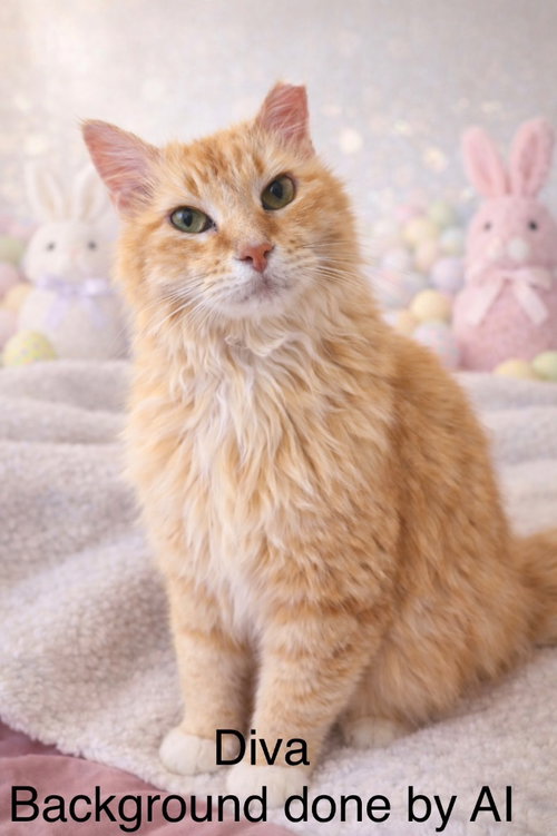 Diva II, Young Maine Coon / Domestic Long Hair / Mixed, cat for adoption in Austin, Texas