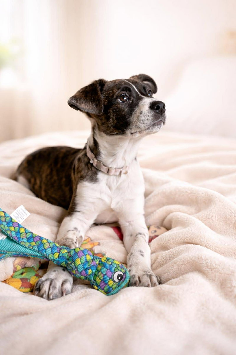Olga, a young female American Staffordshire Terrier Mix