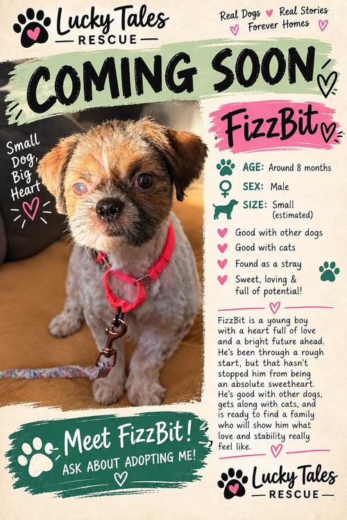 Fizz Bit, a dog for adoption from Lucky Tales Rescue