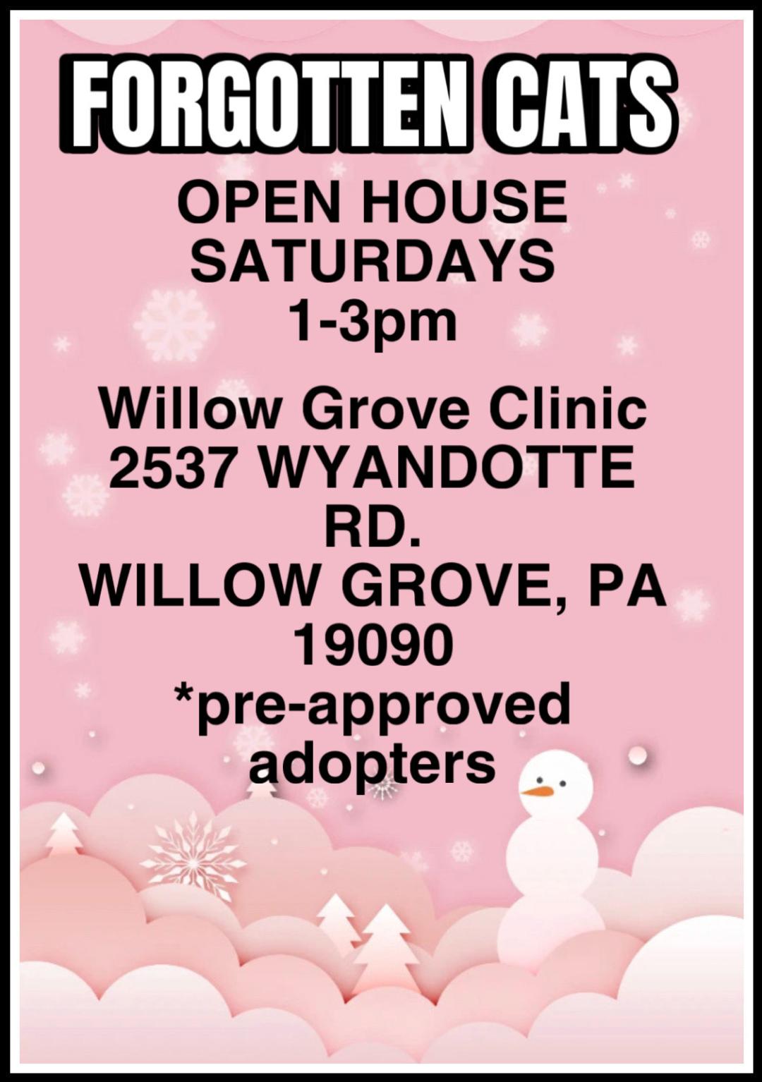 Willow Grove PA Clinic/Shelter Open House 1/24/26