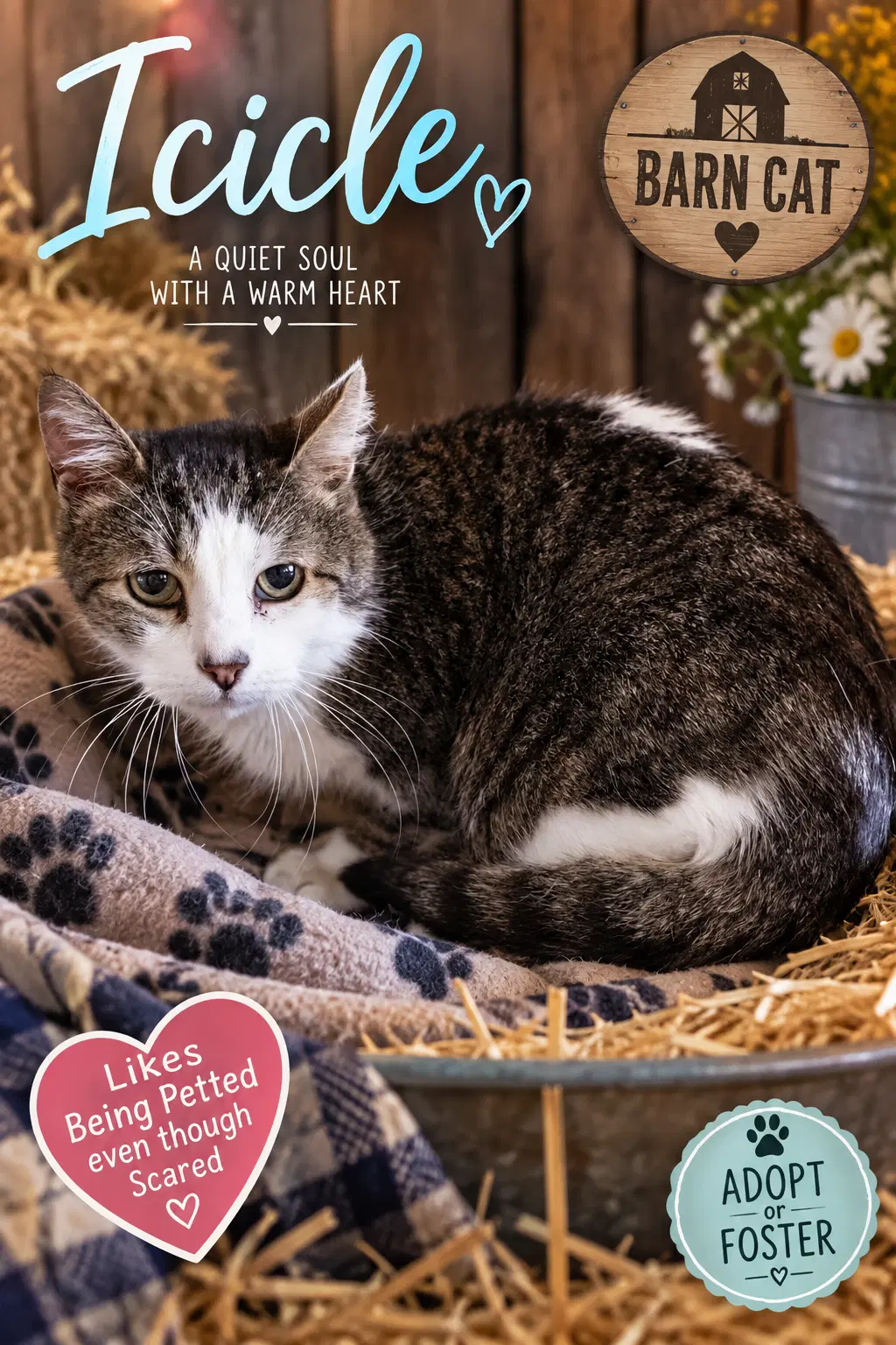 Icicle Barn Cat Fcid  - - Tabby