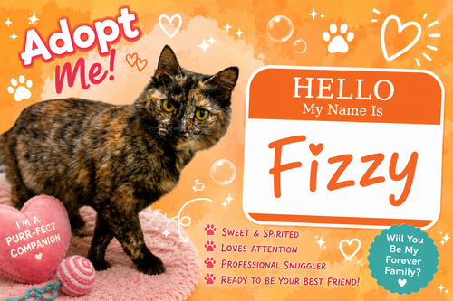 Fizzy:  DMH (FCID# 05/11/2026 - 34 Trainer), an adoptable Domestic Medium Hair in Greenville, DE