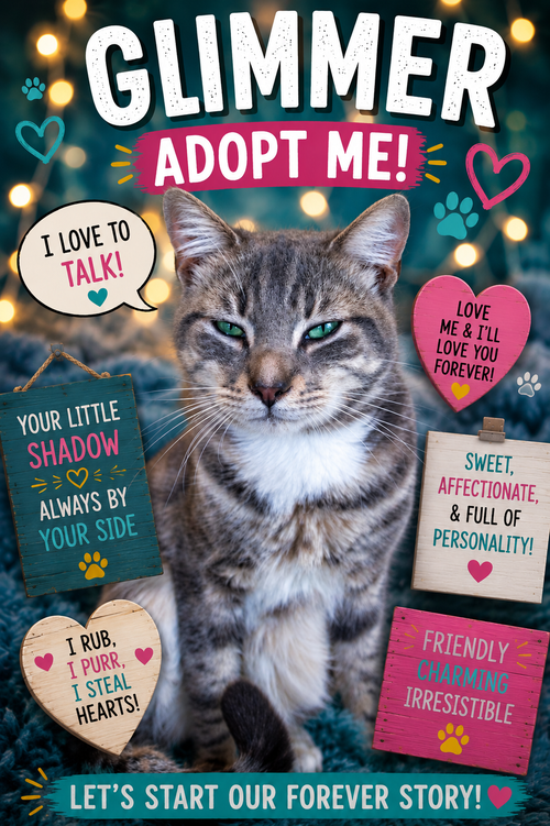 Glimmer (FCID# 05/12/2026 - 7 Trainer)), Adult Tabby (short coat), cat for adoption in Marcus Hook, Pennsylvania