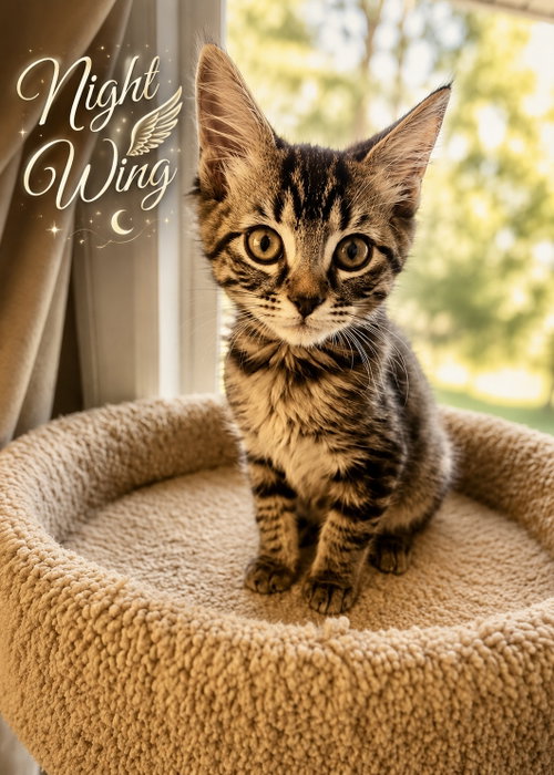 Night Wing, Willow Grove PS, (FCID 06/26/2026-107), an adoptable Domestic Long Hair in Greenville, DE