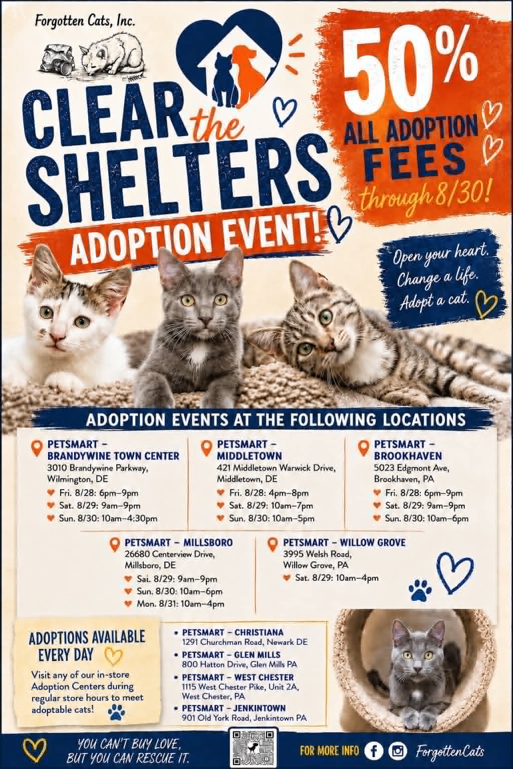Clear The Shelters Crescendo Weekend Aug. 28-31!!, cat