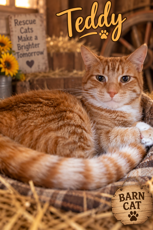 Teddy: Barn Cat (FCID# 07/27/2026 - 50 Trainer), a cat for adoption from Forgotten Cats, Inc.