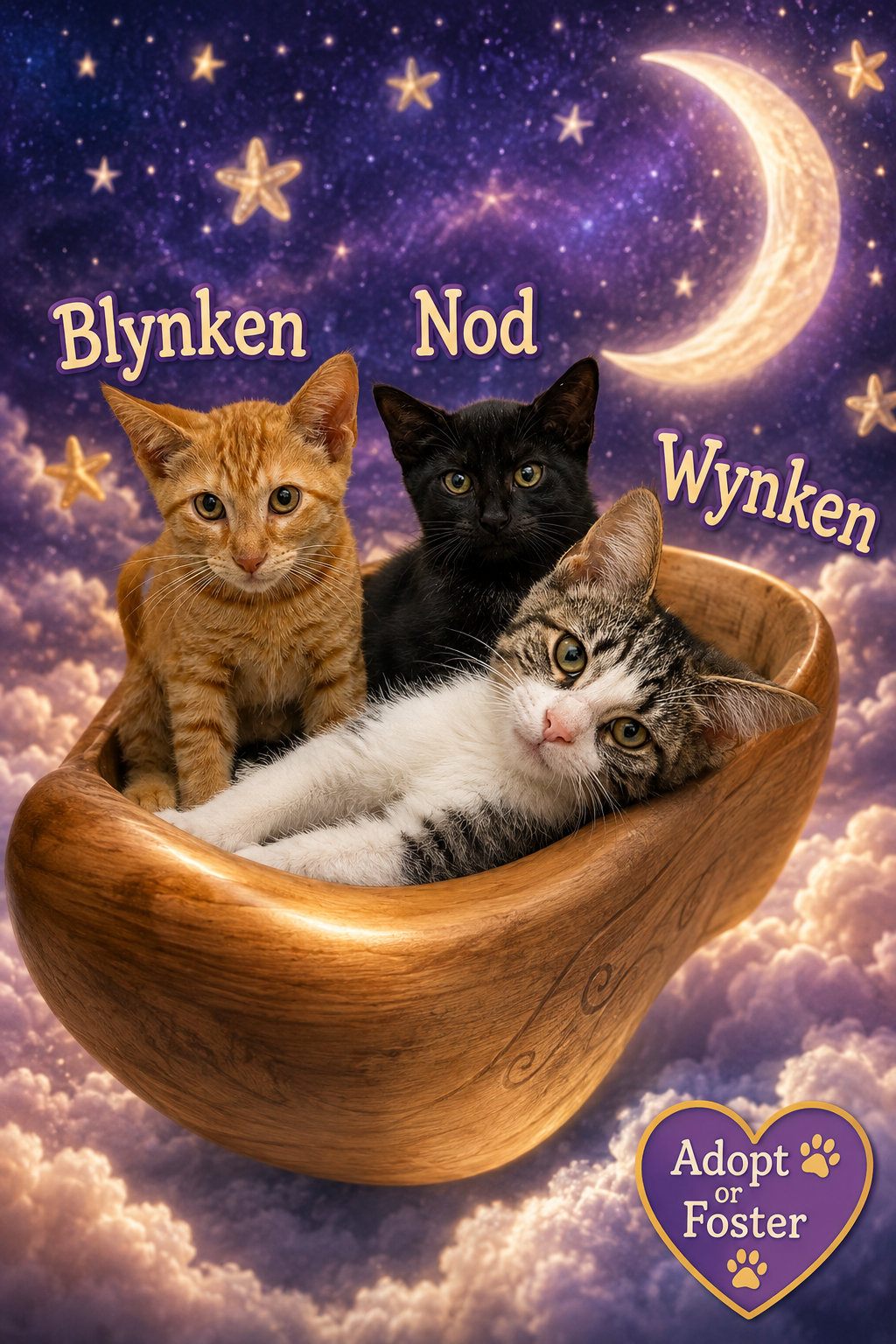 Wyken, Blyken and Nod (FCID# 08/17/2026-27,28,29), cat — photo 1 of 4