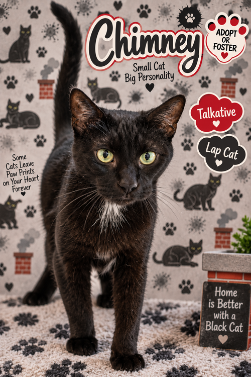 Chimney (FDID# 08/20/2026 - 74 Trainer), a cat for adoption from Forgotten Cats, Inc.