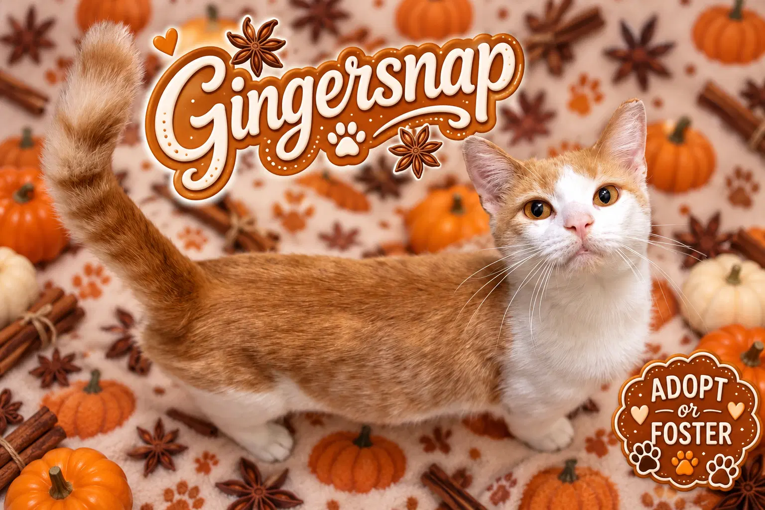 Gingersnap Fcid  -  Trainer - Tabby
