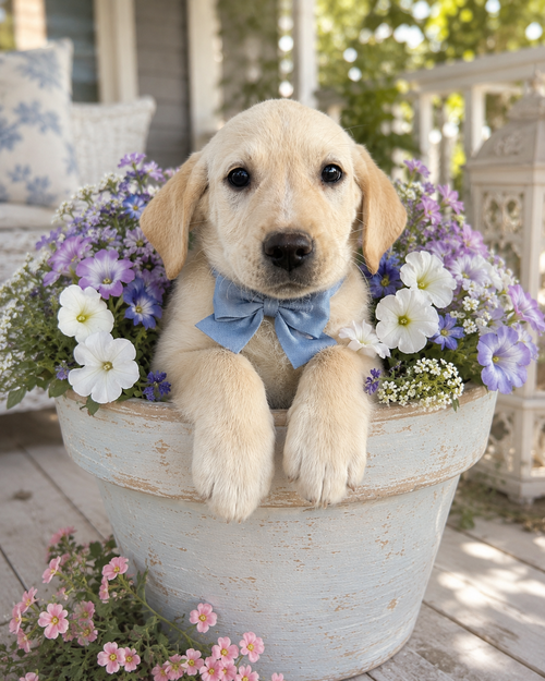 Basil, buff lab mix
