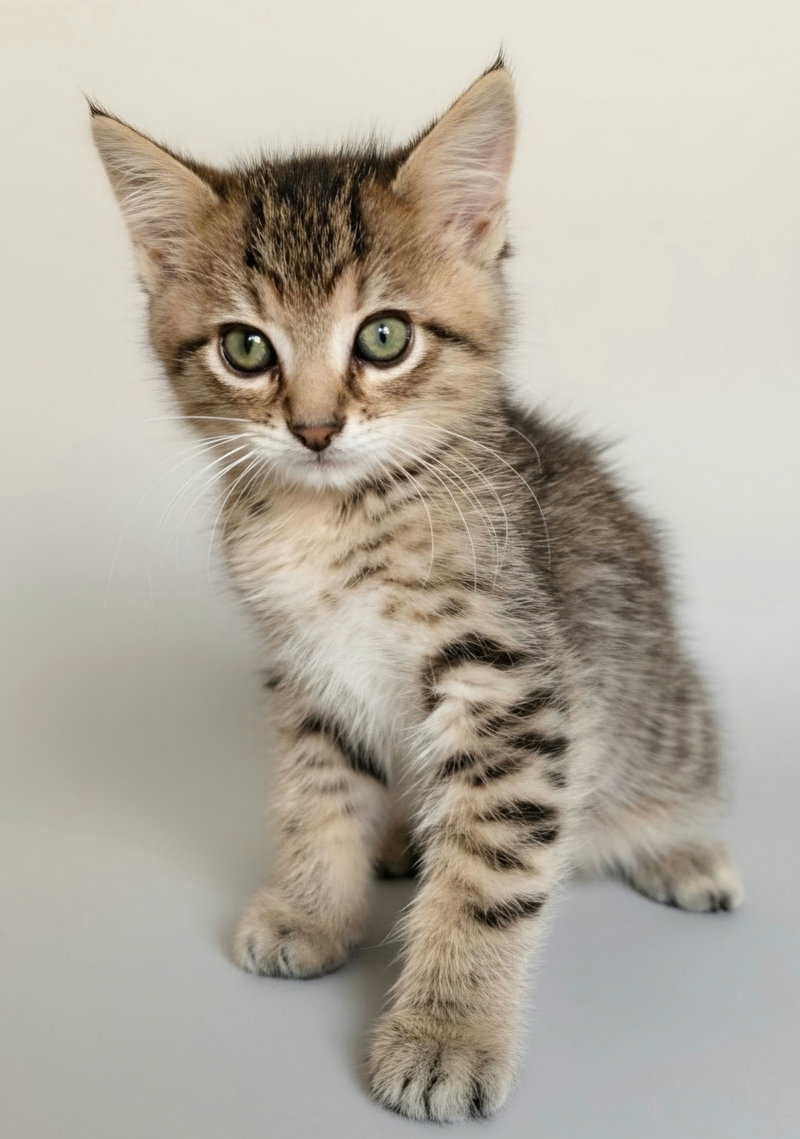 Cyril, a male kitten up for adoption
