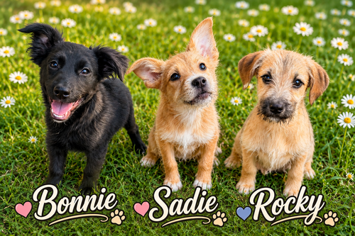 Sadie, Bonnie & Rocky