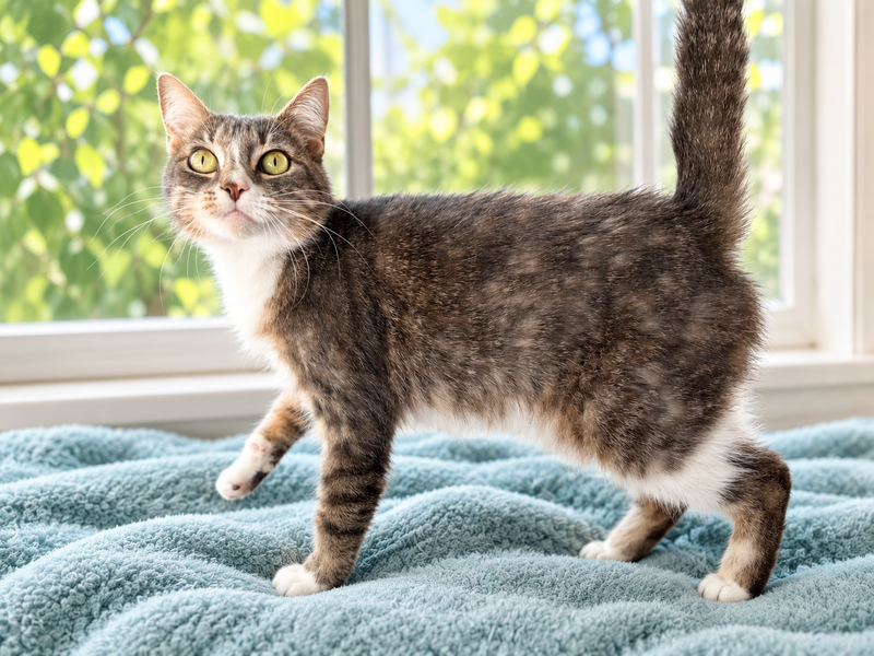Sophie, an adult female Tabby cat up for adoption