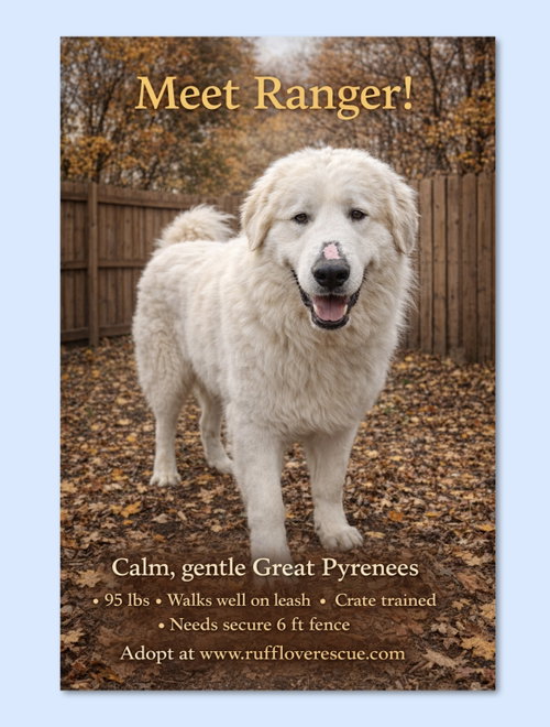 RANGER - Great Pyrenees available for adoption