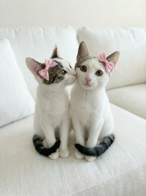 Zara & Zella, Baby Abyssinian / Turkish Van (short coat), cat for adoption in Oakley, California