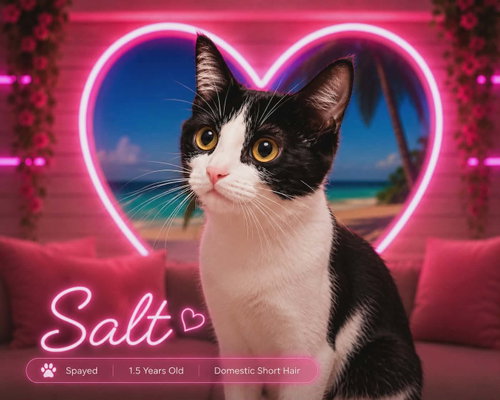 Salt, an adoptable Domestic Short Hair in Dunnville, ON