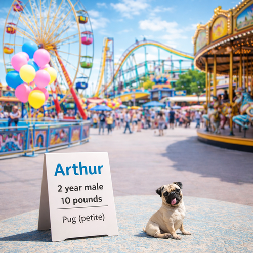 ARTHUR  – 2 YEAR MALE PUG - 10 POUNDS, an adoptable Pug in  Mesa, AZ