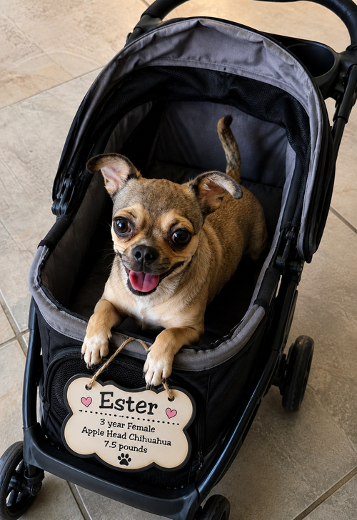 ESTER – 3 YEARS FEMALE APPLE HEAD CHIHUAHUA MIX