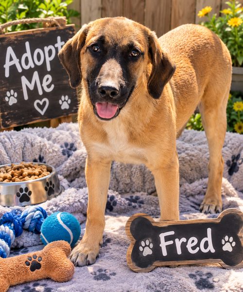 Fred, an adoptable dog