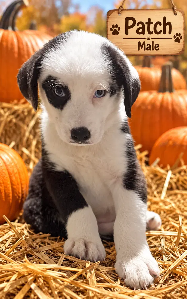 Pumpkin Patch Pups  Patch - Australian Shepherd