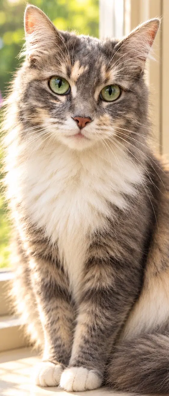 Princesa - Photo Has Been Enhanced By Ai - Domestic Long Hair